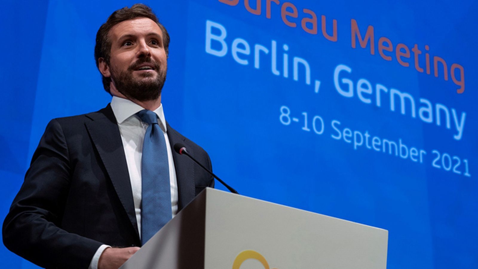 Pablo Casado, este pasado jueves en Berlín.