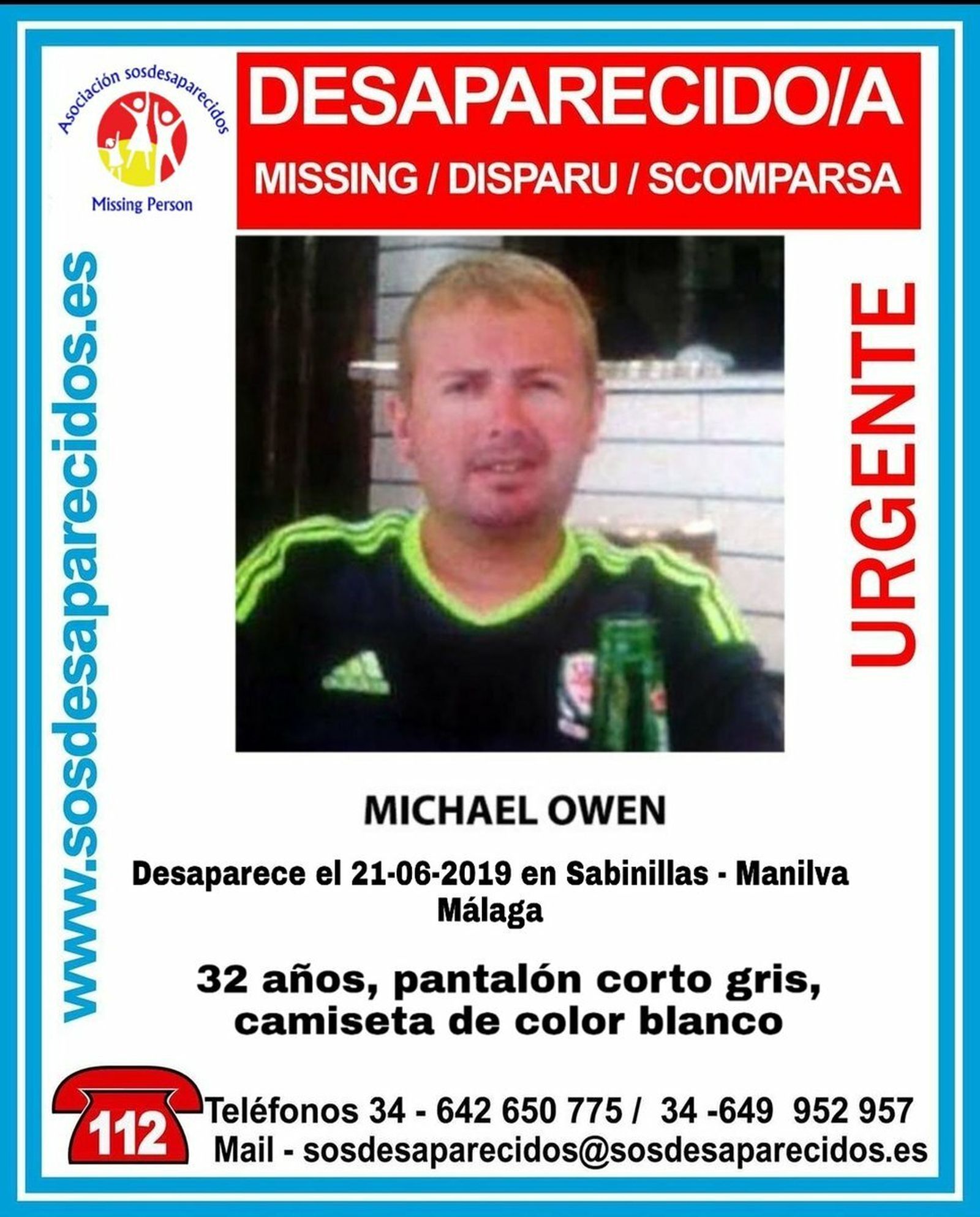 Buscan a un joven británico desaparecido en Manilva desde hace dos semanas