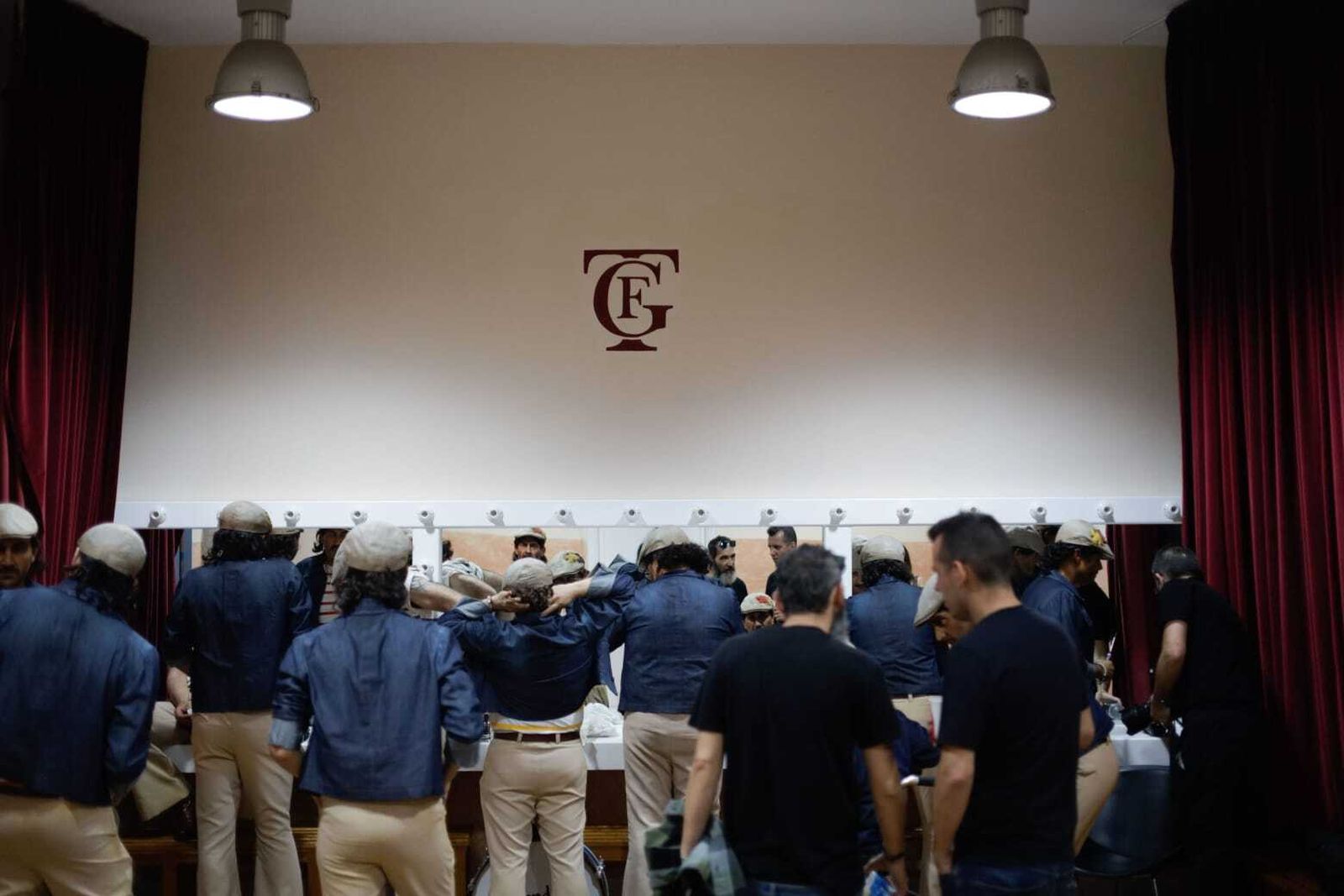 El ambiente en camerinos.