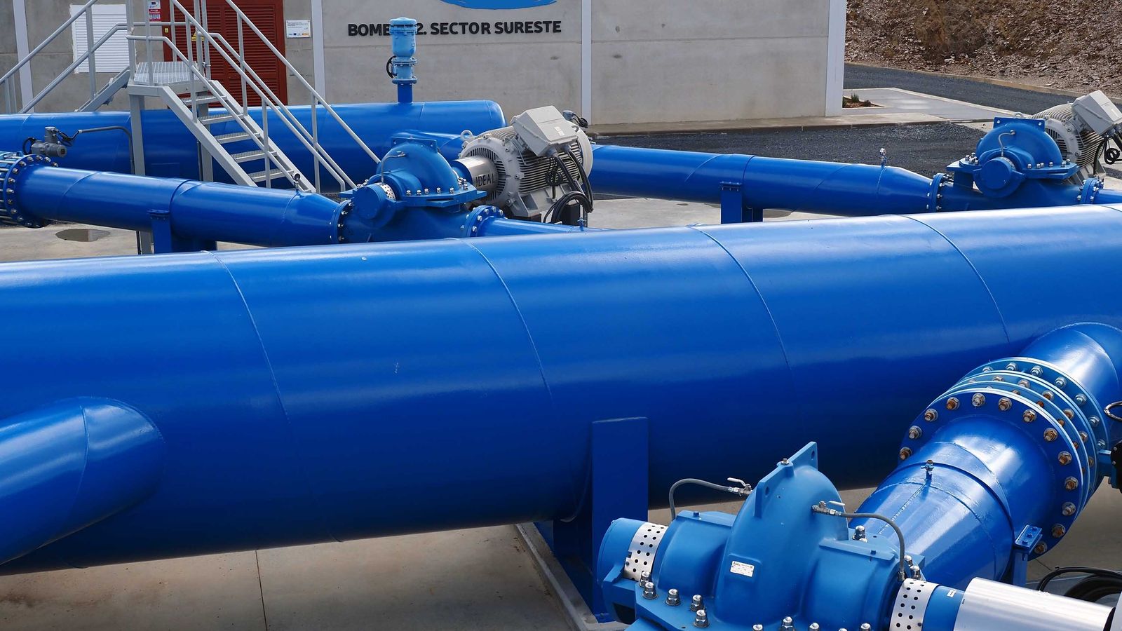 Instalaciones de bombeo del sector sureste de la Comunidad de Regantes Andévalo Fronterizo