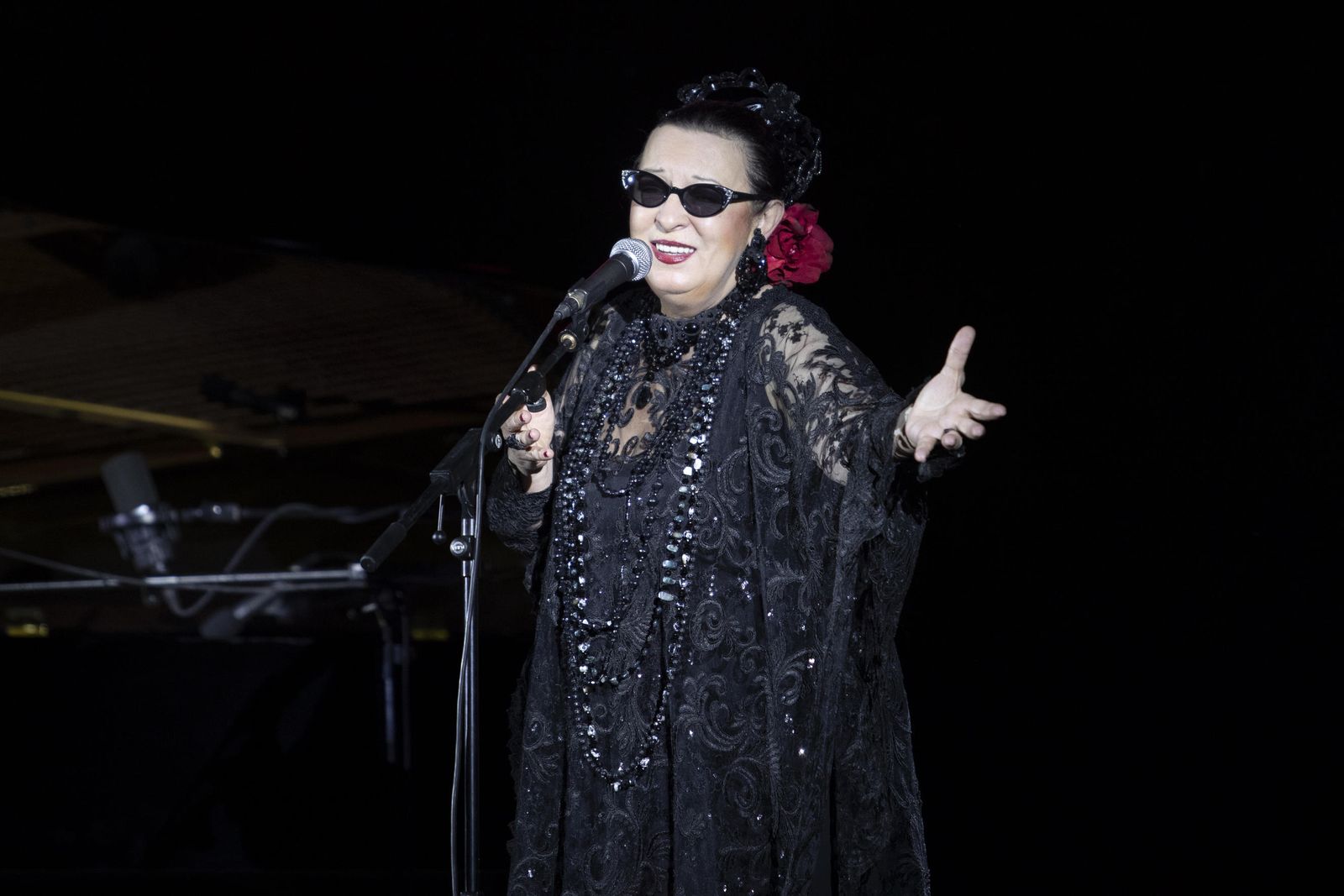 Martirio, en pleno concierto.