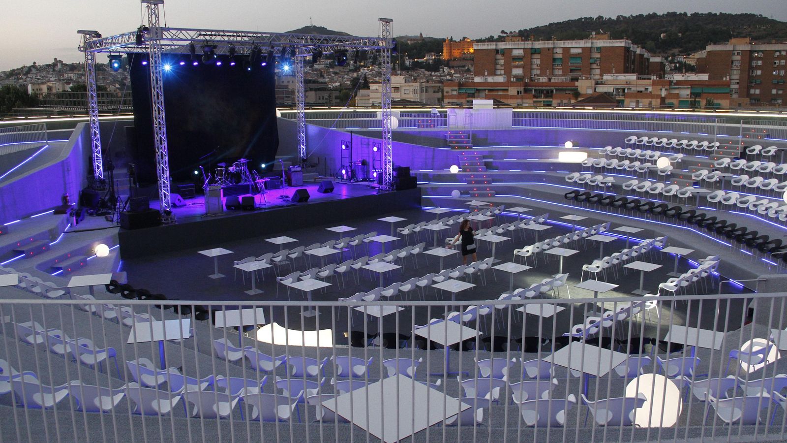 Imagen de archivo del anfiteatro de la azotea del Palacio, que se cubrirá con una cúpula.