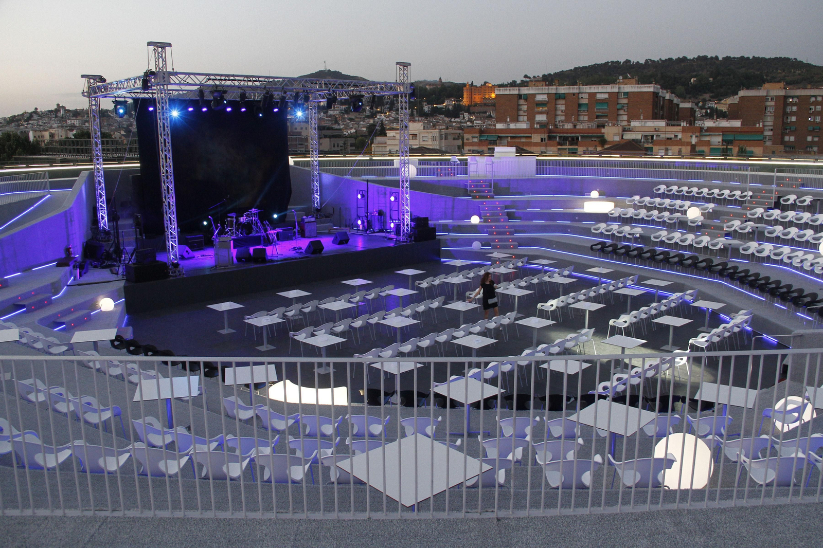 Imagen de archivo del anfiteatro de la azotea del Palacio, que se cubrirá con una cúpula.