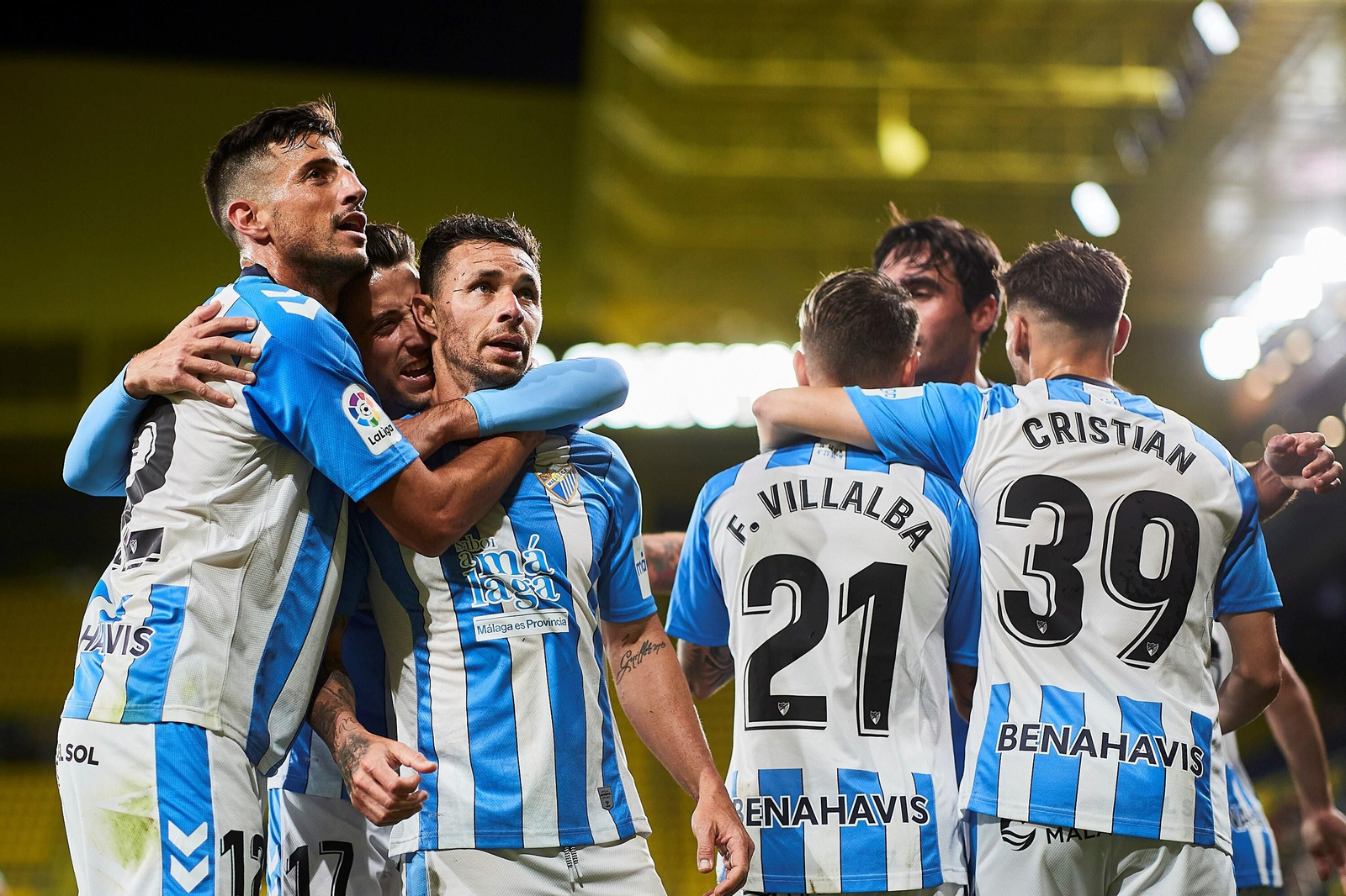 Celebración del gol de Rubén Castro ante el Villarreal B