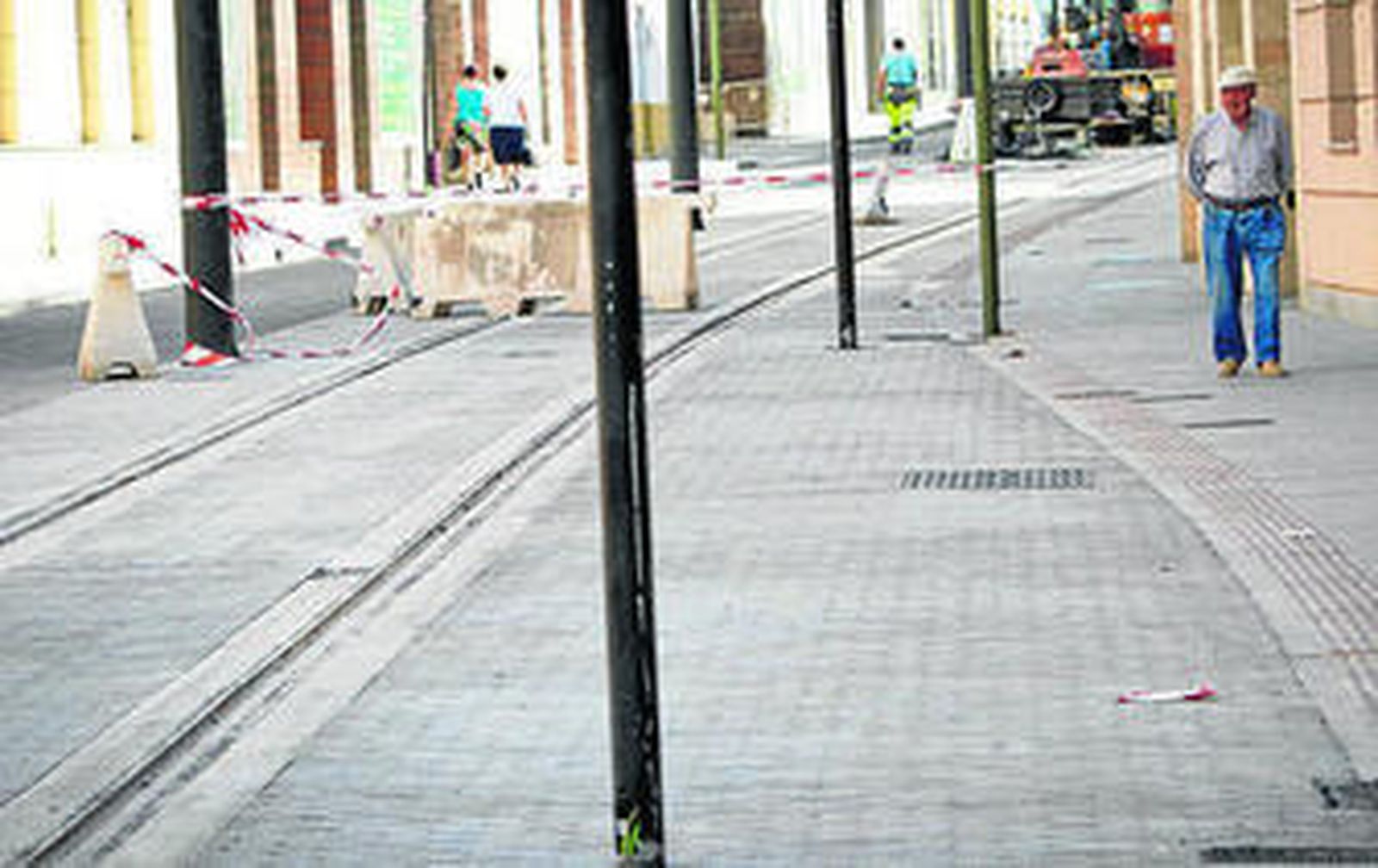 Vista de la calle Mendizábal donde ya han acabado los trabajos.
