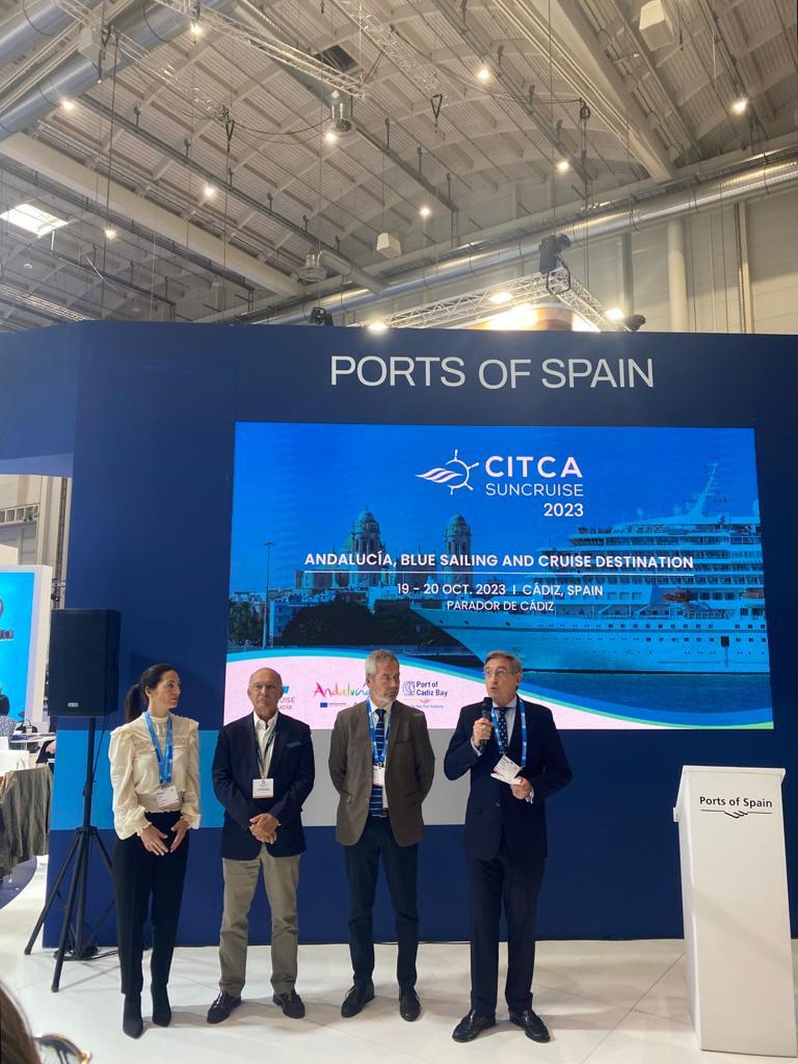 Presentación del próximo congreso CITCA en la feria de Hamburgo.