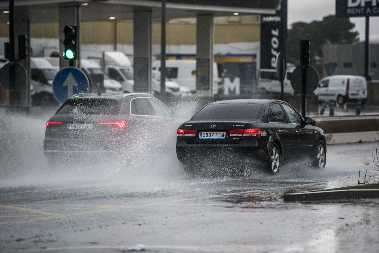 Todas las imágenes del paso del temporal por Granada