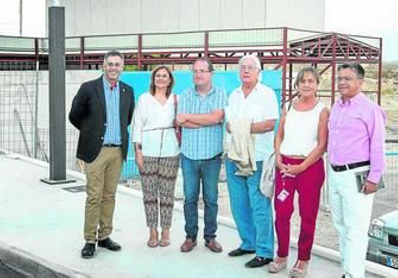 Antonio M. Pascual, Rita Casanova, Andrés García Ibáñez, Carlos Pérez Siquier con su esposa y Santiago Alfonso de la Fundación Ibáñez-Cosentino.