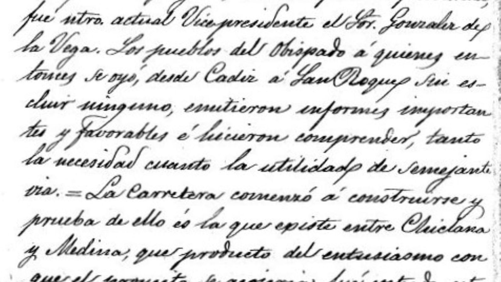 El algecireño González de la Vega, autor de la propuesta de la carretera Medina-Los Barrios.