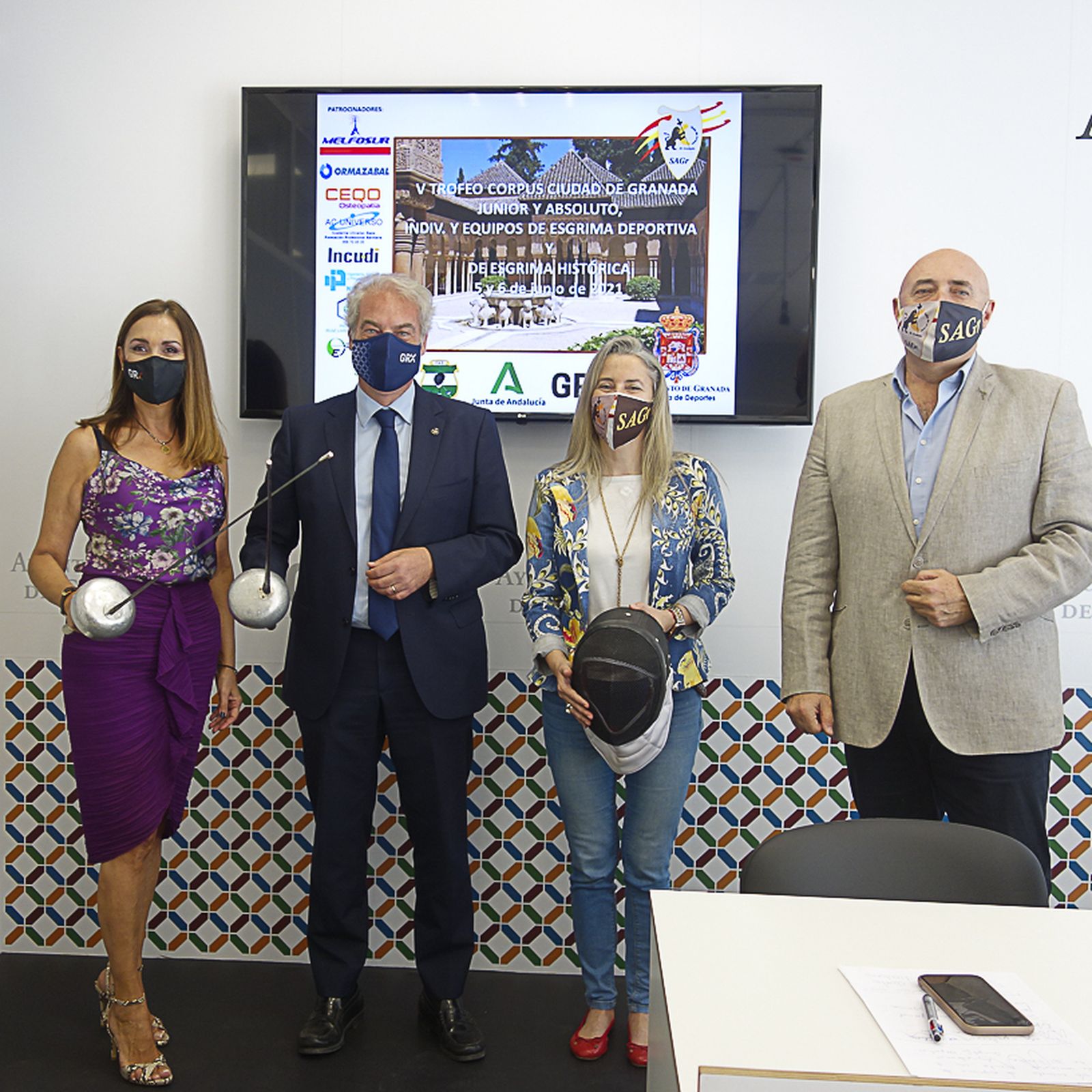 El Concejal de Deportes en la presentación del Torneo Corpus de Esgrima