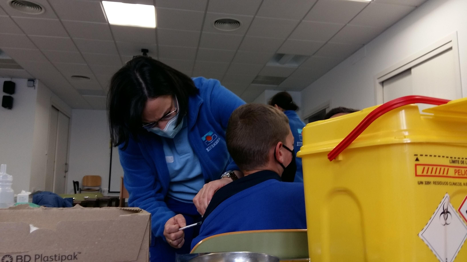 Vacunación infantil en Aracena.