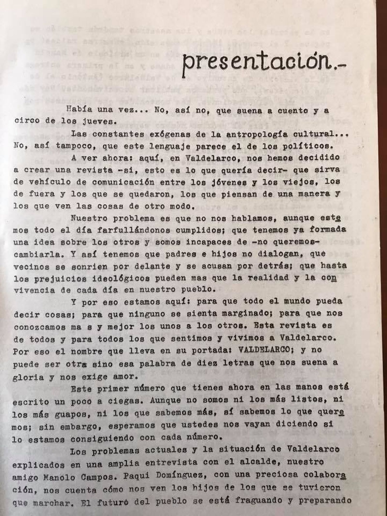 Presentación de la revista 'Valdearco'