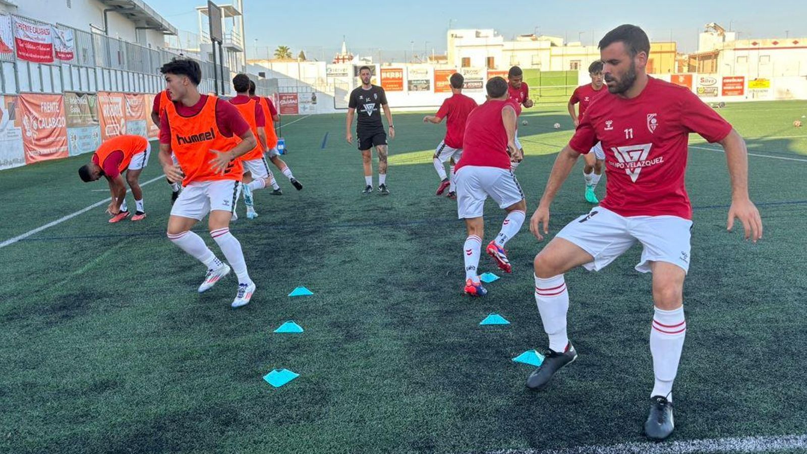 Jugadores del Antoniano, durante un entrenamiento