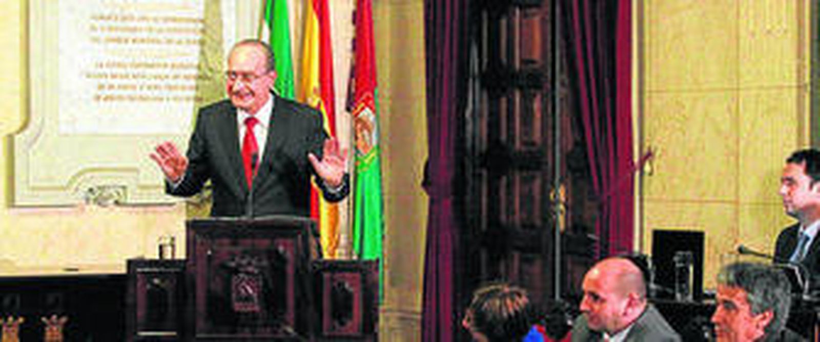 El alcalde, durante una de sus intervenciones.