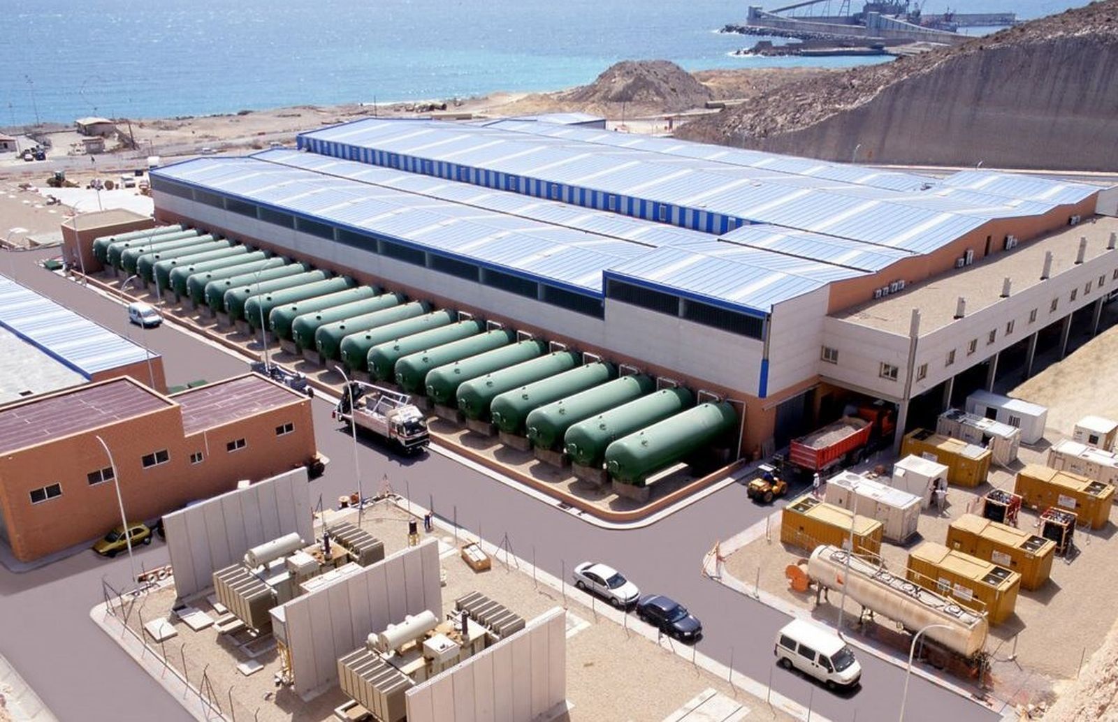 Desaladora de Carboneras, que nutre de Agua al Levante y el Almanzora.