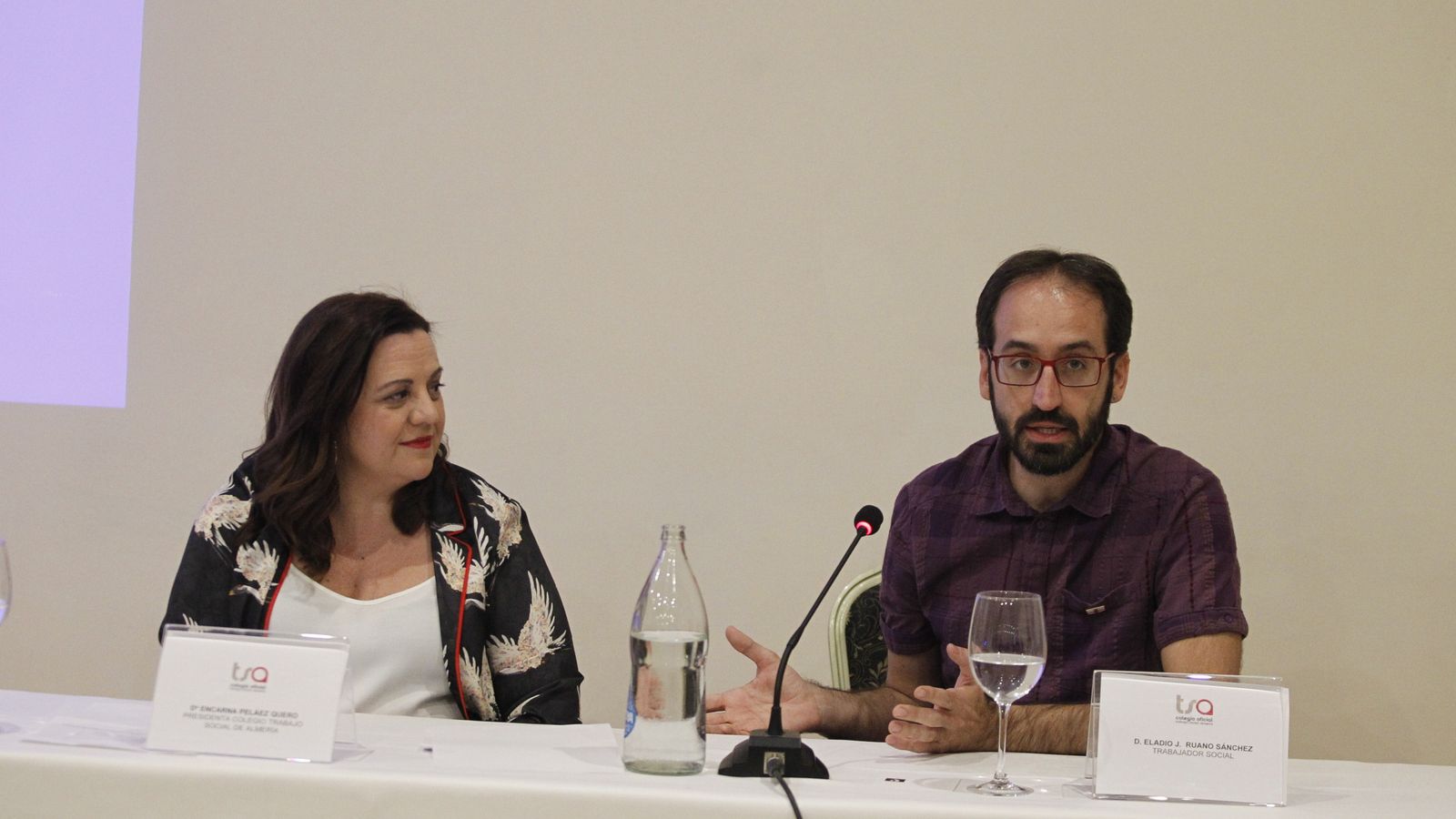 Eladio Ruano, junto a Encarna Peláez