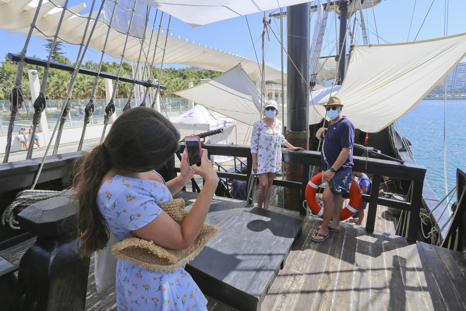 Las fotos de la nao 'Victoria' en el puerto de Málaga