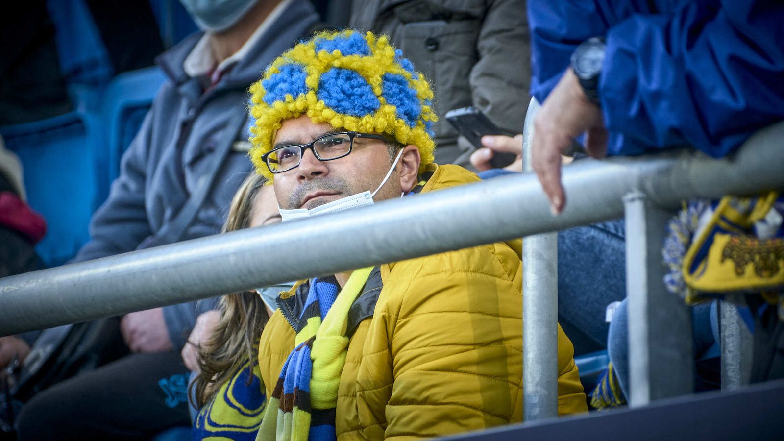 Partido de fútbol entre el Cádiz CF y el Getafe CF.