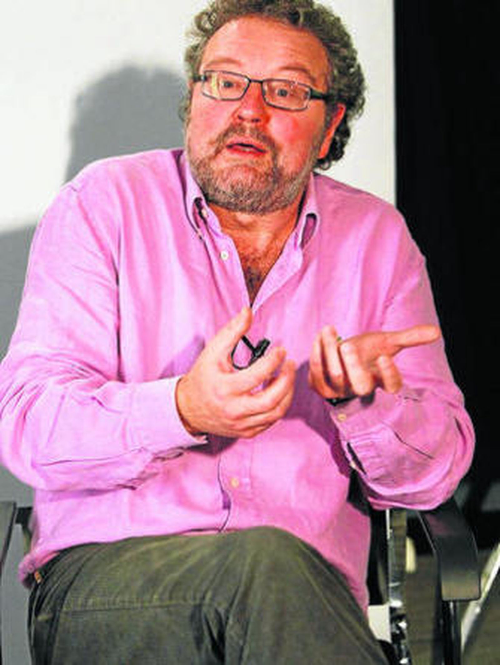 El periodista y escritor, ayer, durante la entrevista realizada en Madrid.