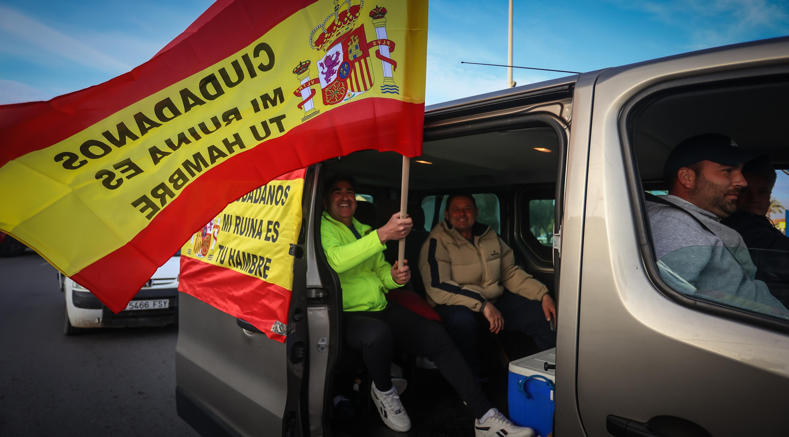 Jerez colapsado por la protesta de agricultores vy ganaderoa