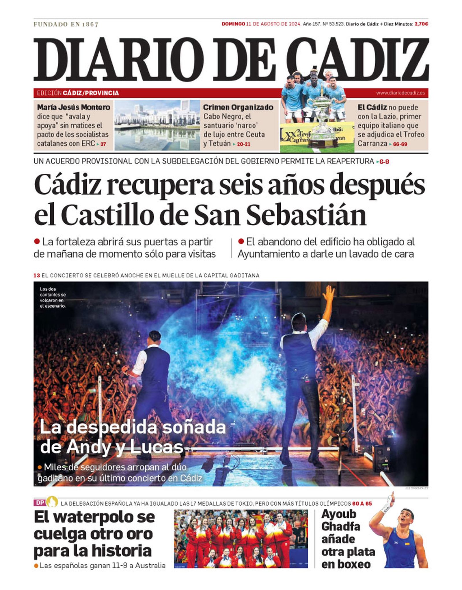 11 de agosto. El adiós más emotivo de Andy y Lucas.