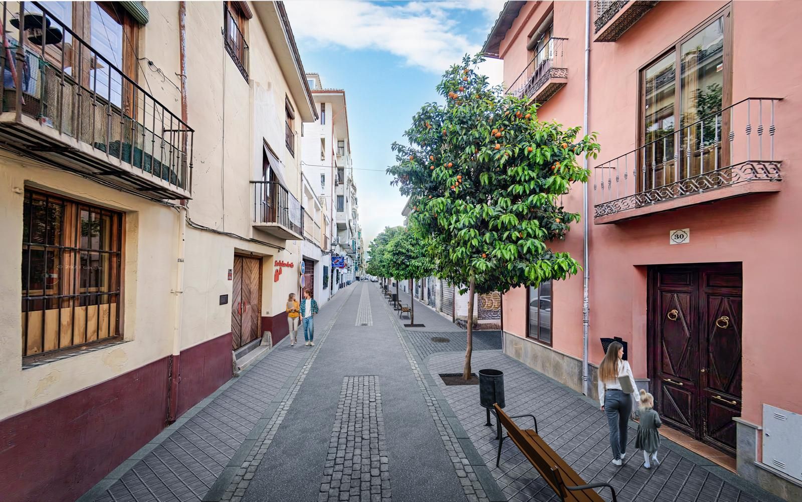 Así quedará la calle Santiago tras las obras.