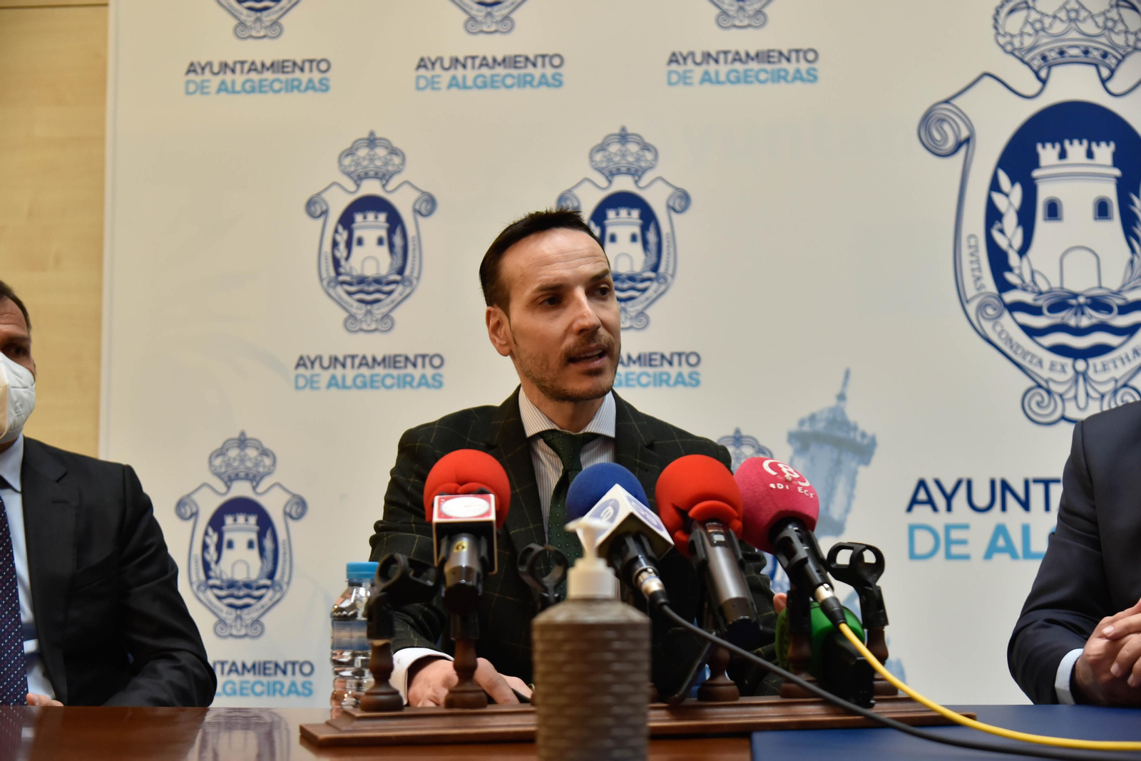 Félix Sancho, en el Ayuntamiento de Algeciras este martes.