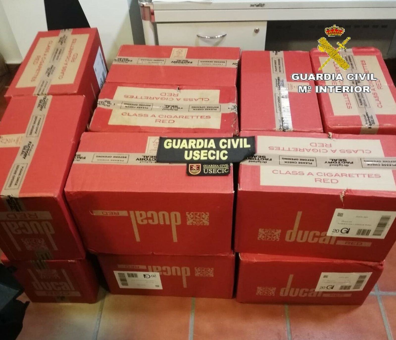 El tabaco incautado.