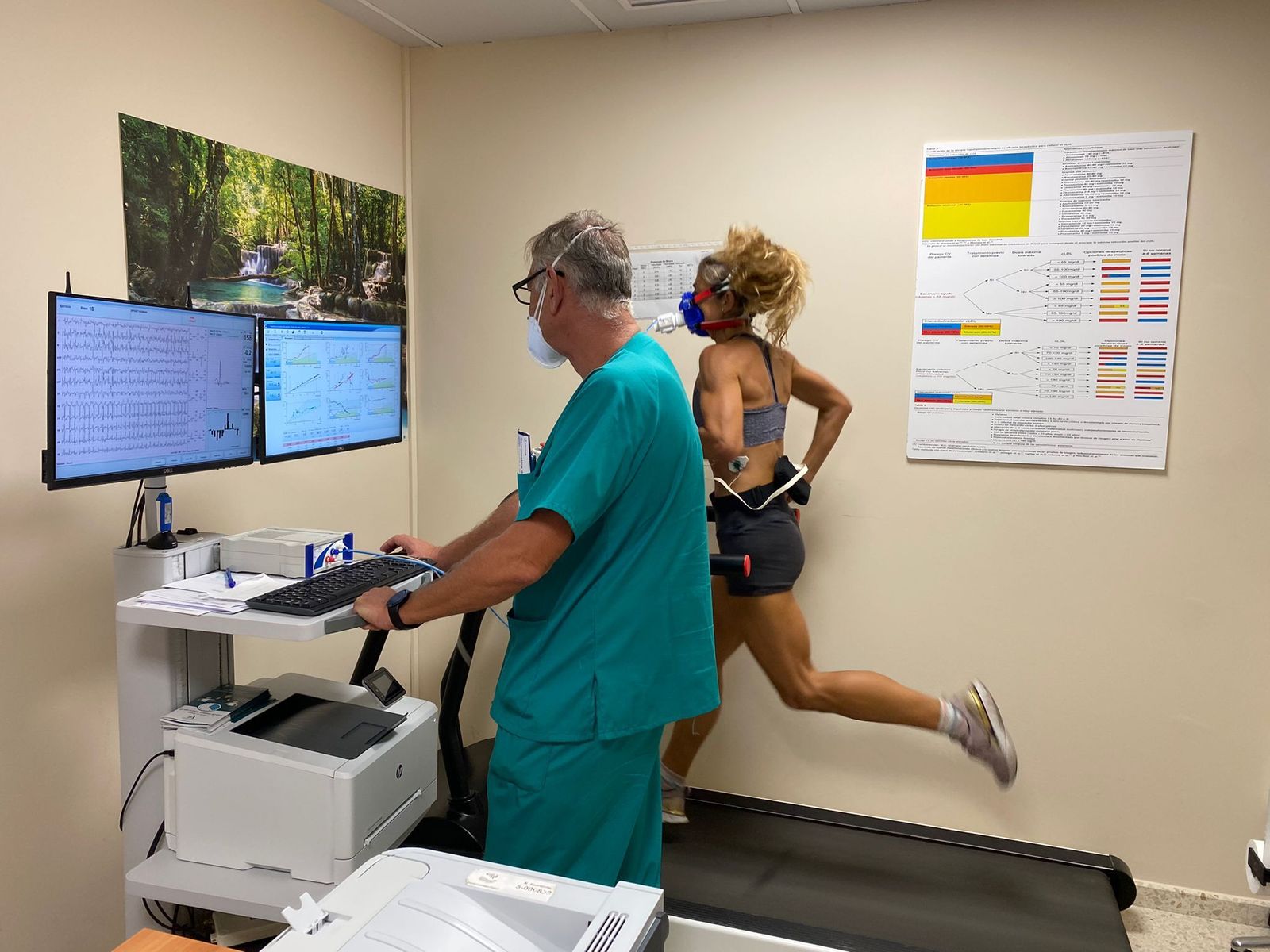 Una prueba de ergoespirometría en la Unidad de Rehabilitación Cardiorrespiratoria de Puerto Real