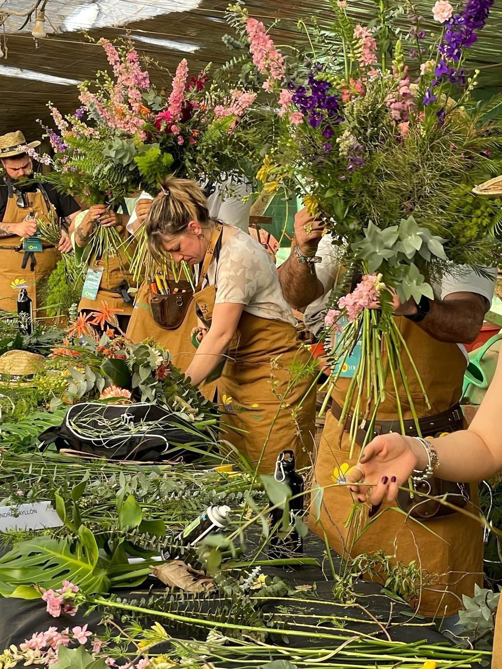Una de las pruebas celebradas en Jerez del Mejor Artesano Florista