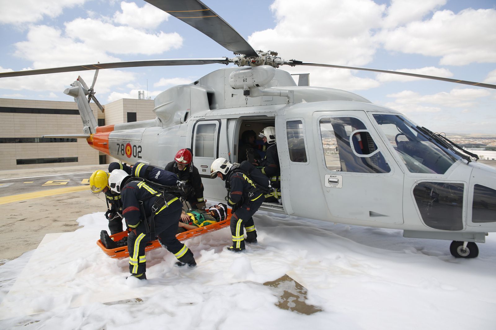 Helipuerto del PTS: seis meses y 59 traslados por aire
