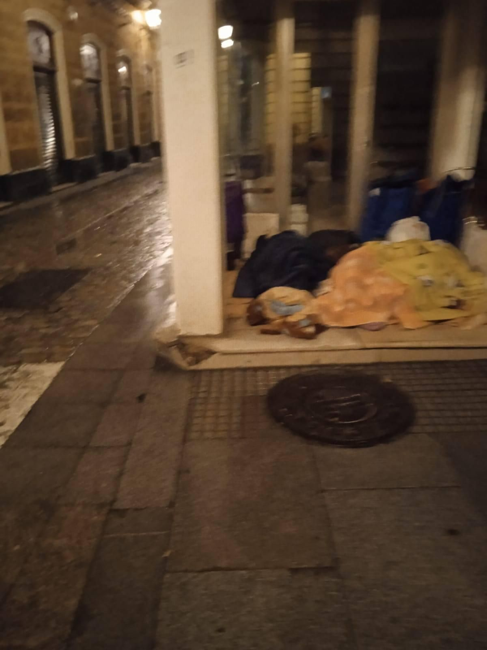 Sin hogar en medio del temporal