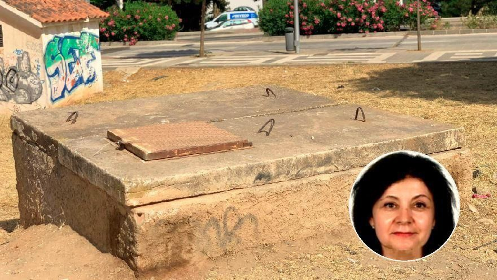 Alcantarilla en la que se encontró el cuerpo de Ángela.