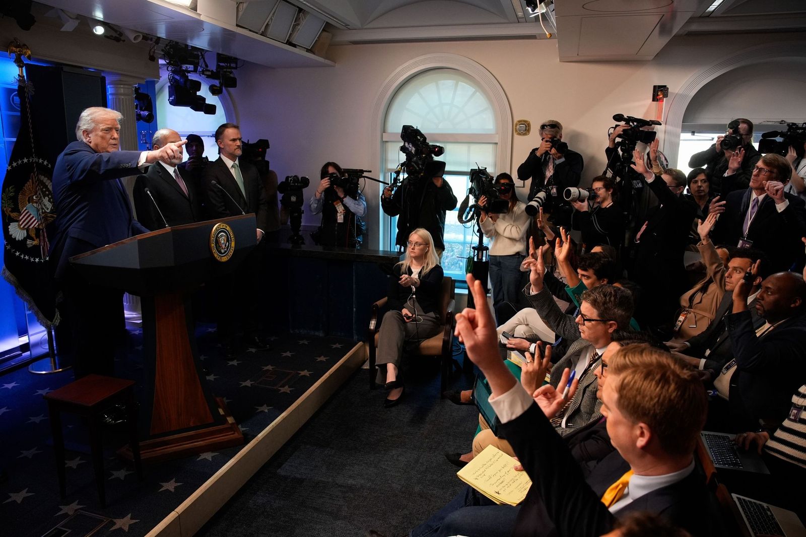 Donald Trump, en la comparecencia ante la prensa tras el fallo del Supremo contra los aranceles.