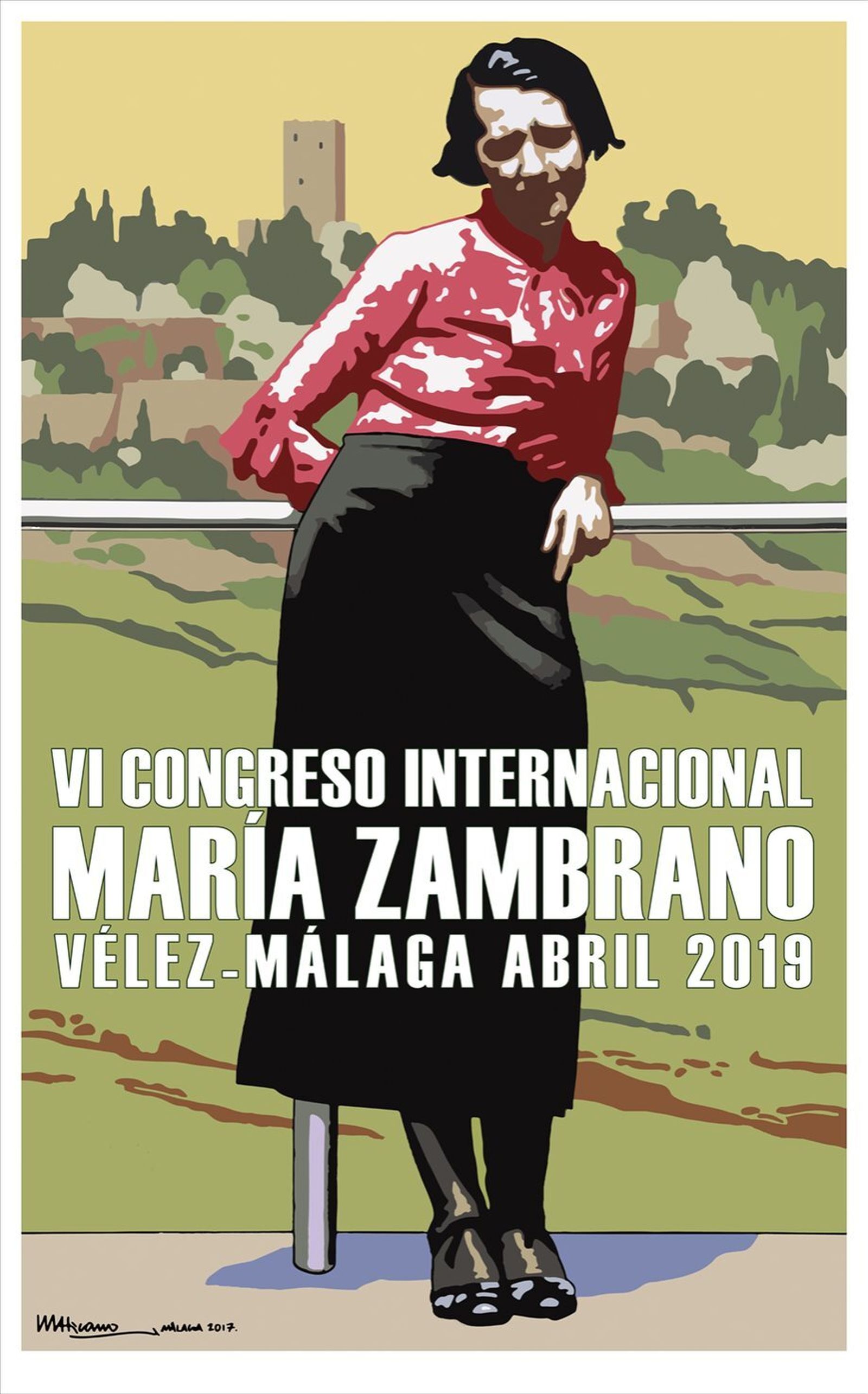 Cartel del VI Congreso Internacional María Zambrano, obra de Eugenio Chicano.