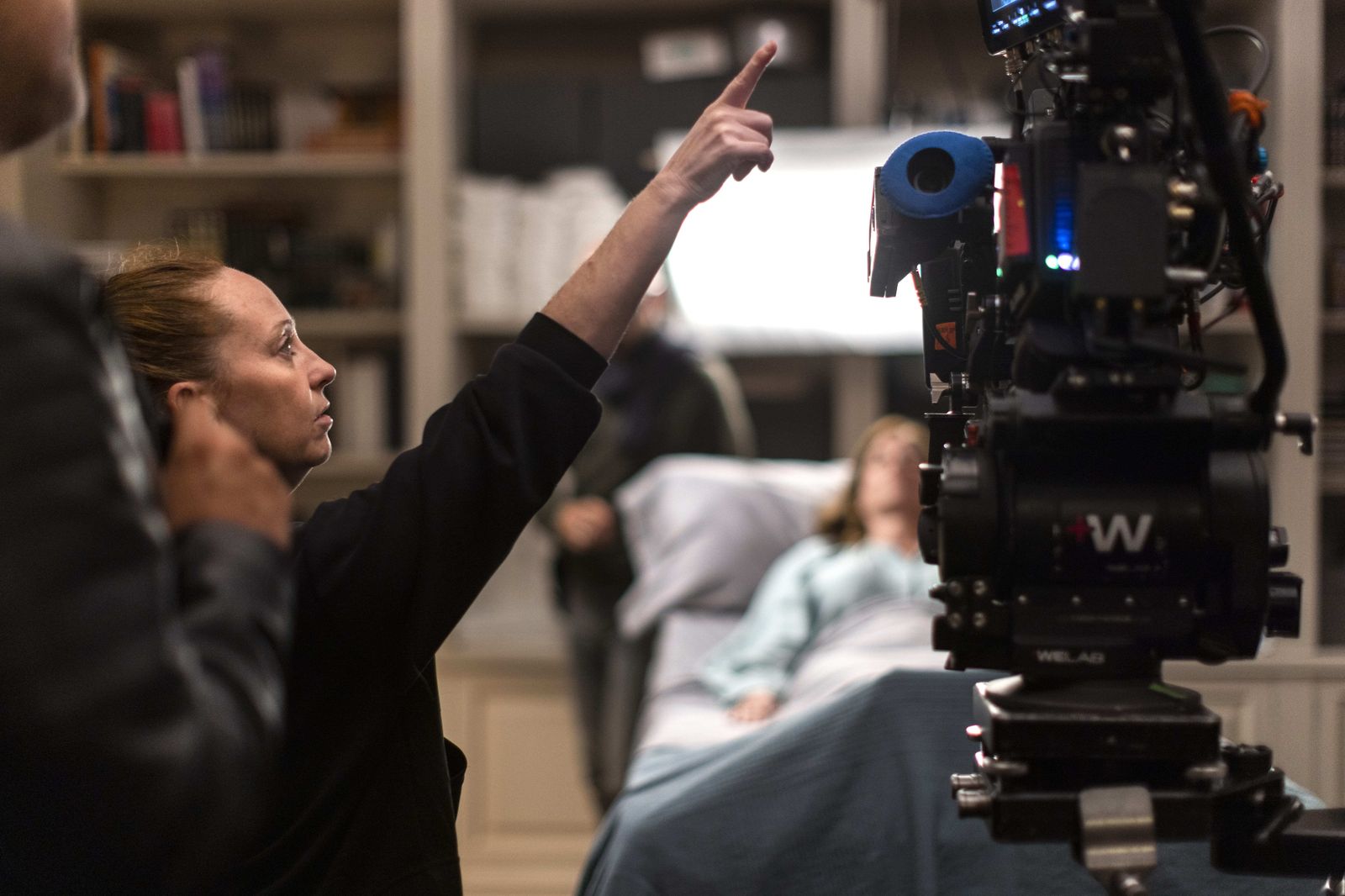 Laura Alvea, en el rodaje.