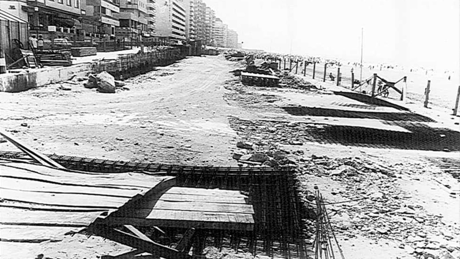 La construcción del nuevo Paseo Marítimo.