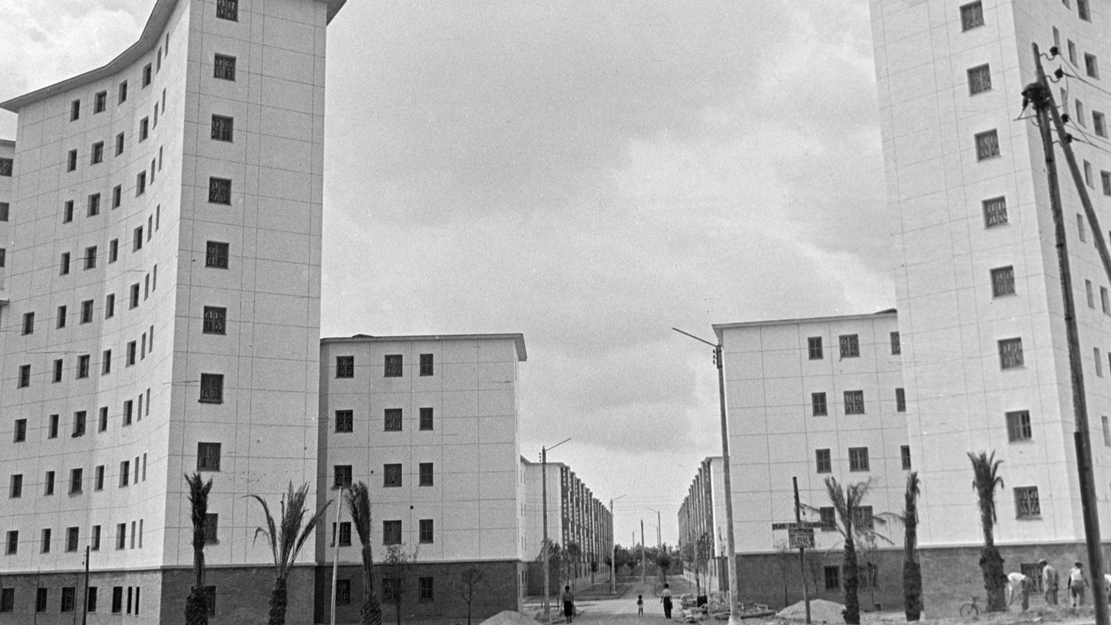 La barriada del Carmen en proceso de construcción.