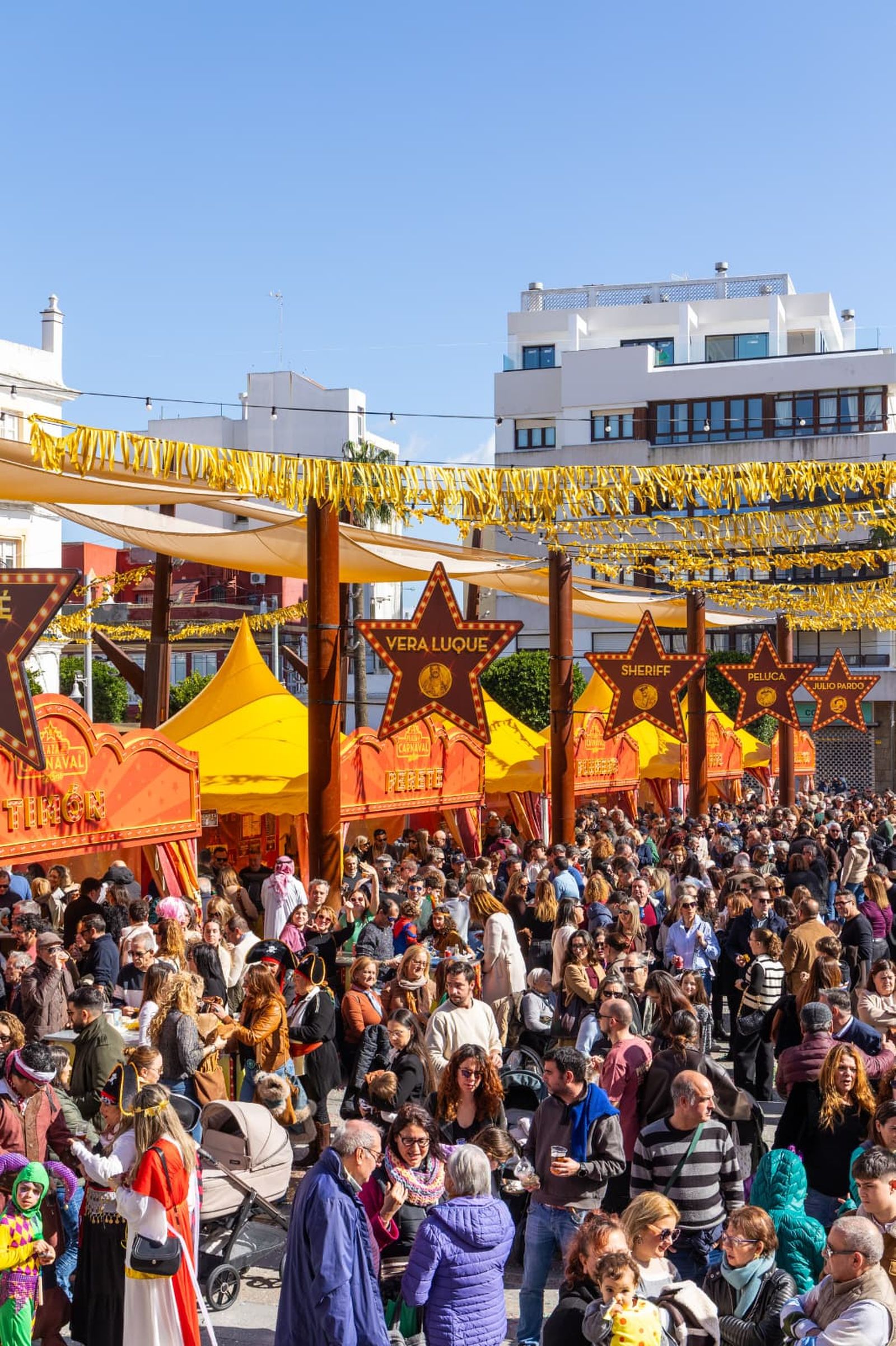 La plaza del Rey de San Fernando, este sábado de Carnaval