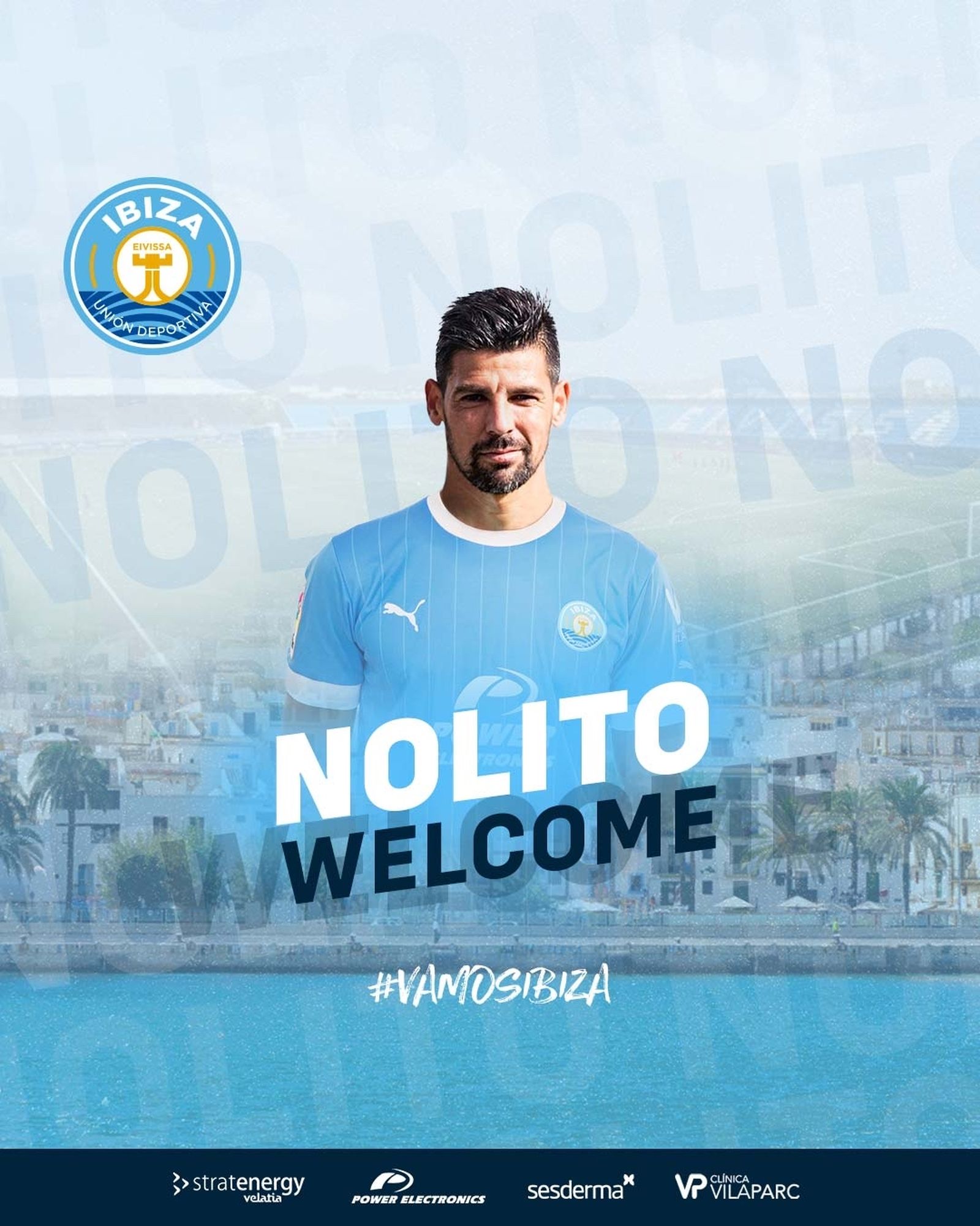 Creatividad del Ibiza para anunciar a Nolito.