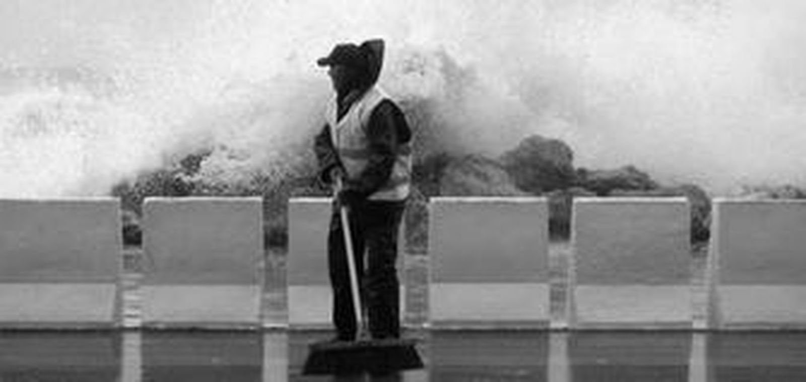 Imagen de uno de los temporales que ha azotado este año a la ciudad autónoma de Ceuta.