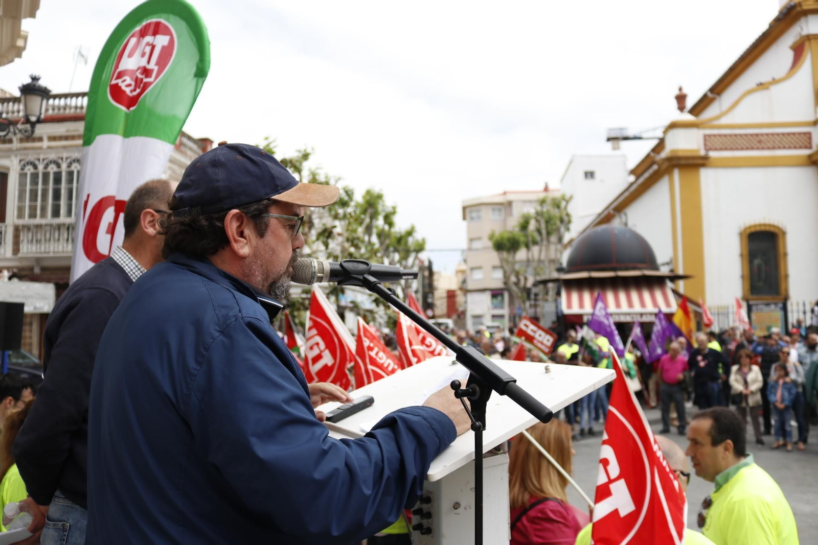 La manifestación por el Día del Trabajador en La Línea