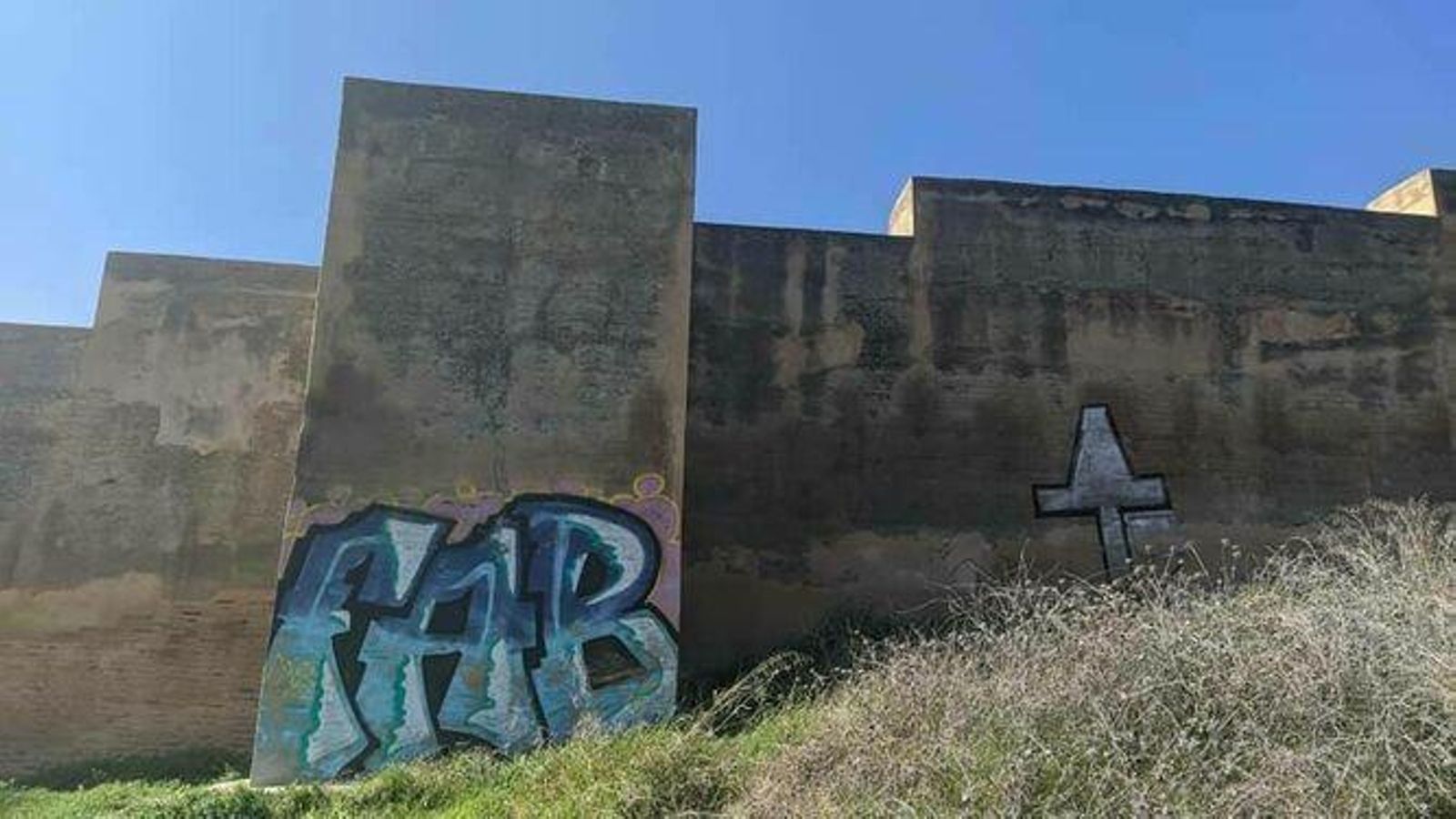 Pintada en la muralla nazarí.