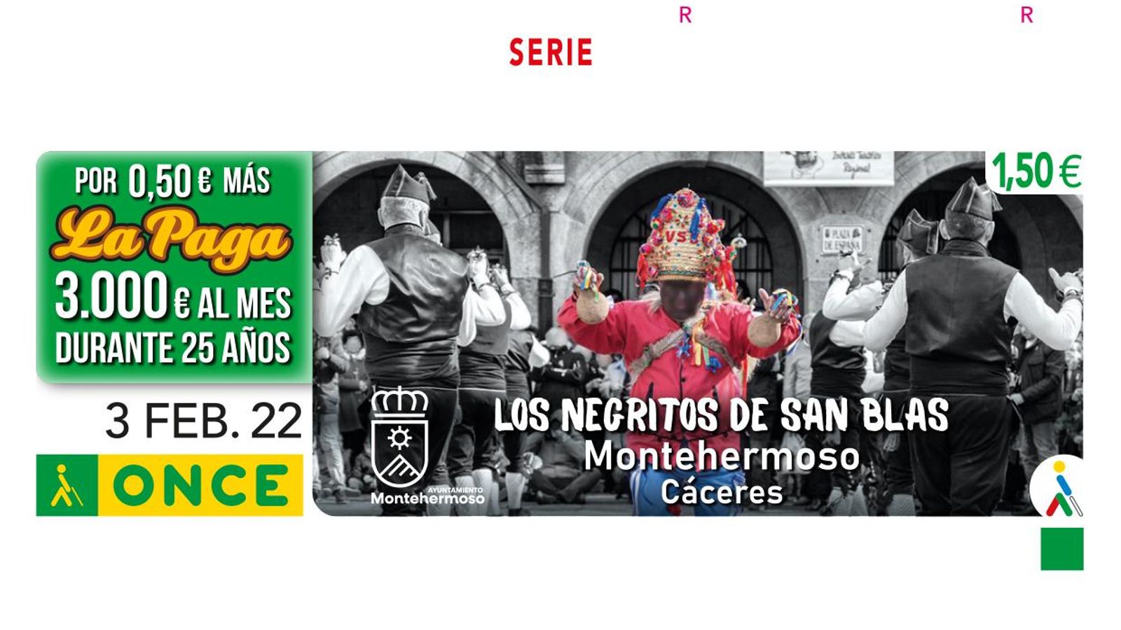 El cupón de la ONCE del 3 de febrero.