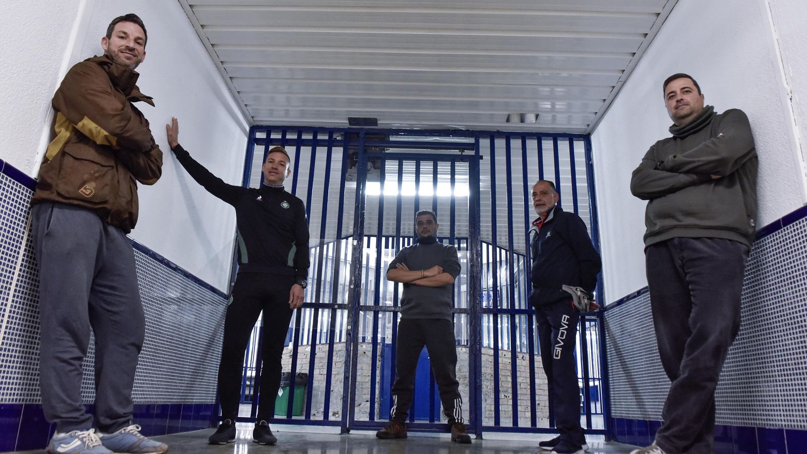 Algunos de los internos que participan en la actividad.