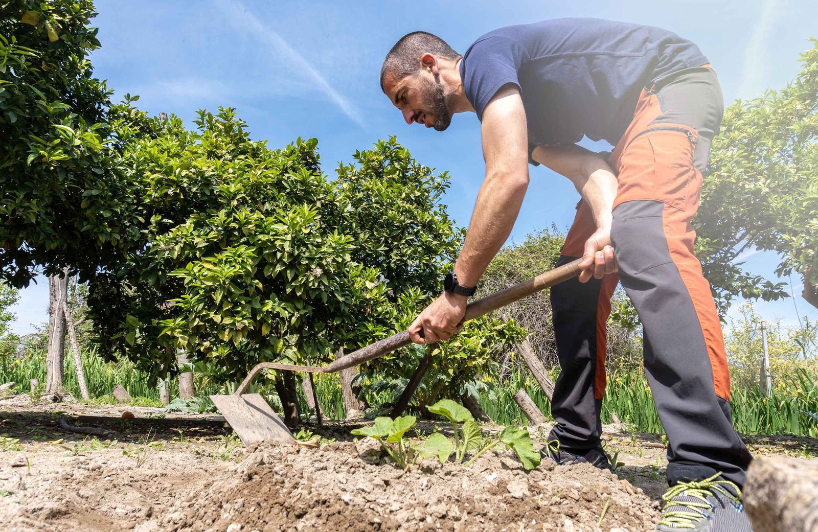 Un trabajador en el campo.