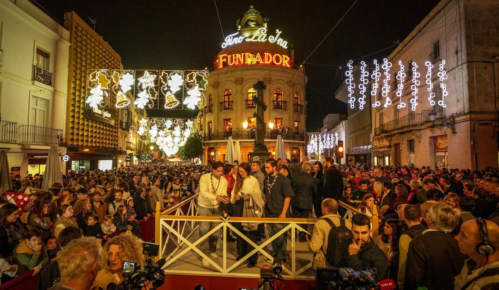 Imágenes del encendido Navideño en Jerez
