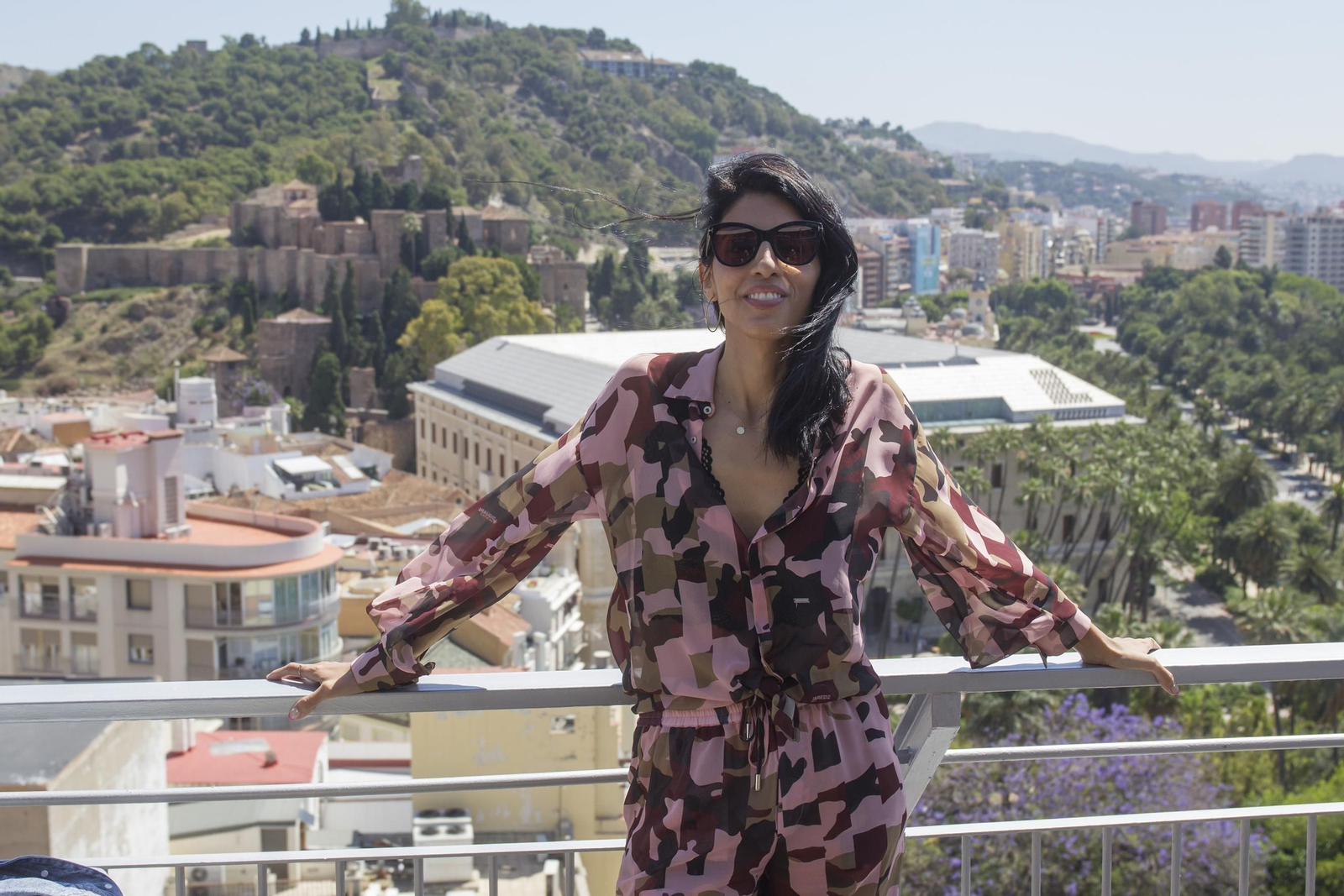 La directora Ainhoa Rodríguez, este domingo, antes de la entrevista.
