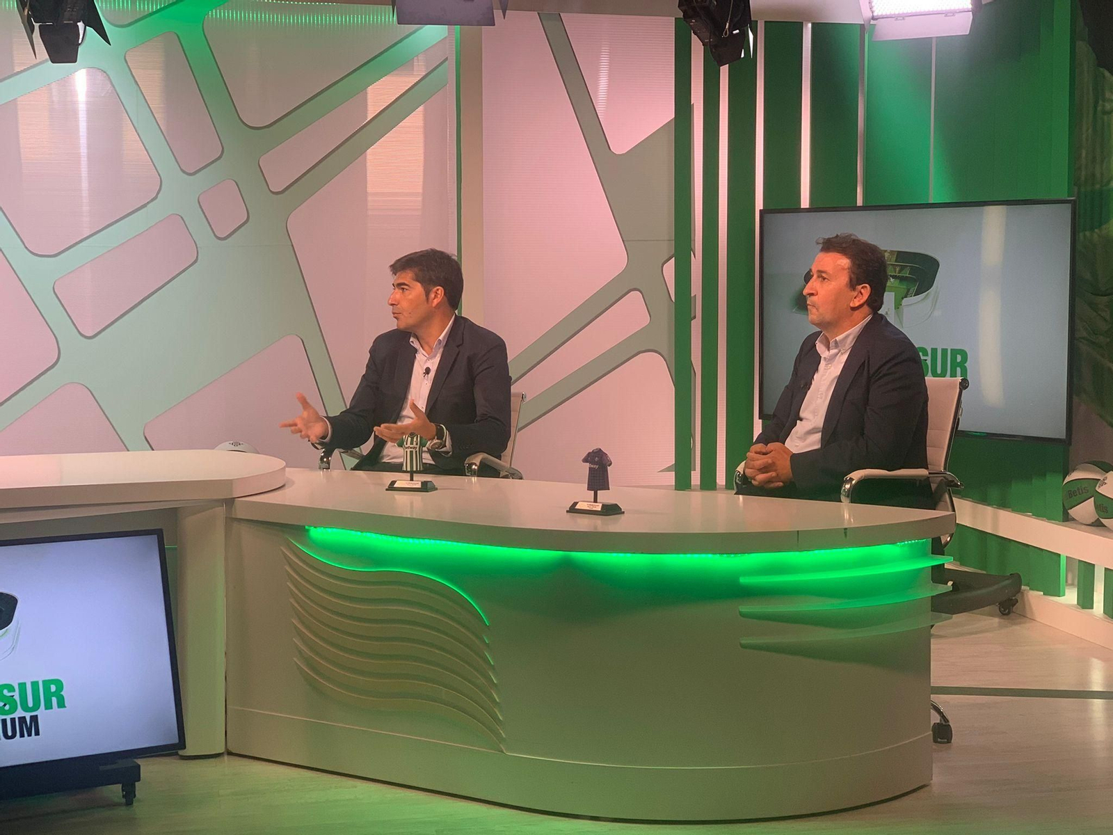 Haro y Catalán, durante la entrevista en Betis TV.