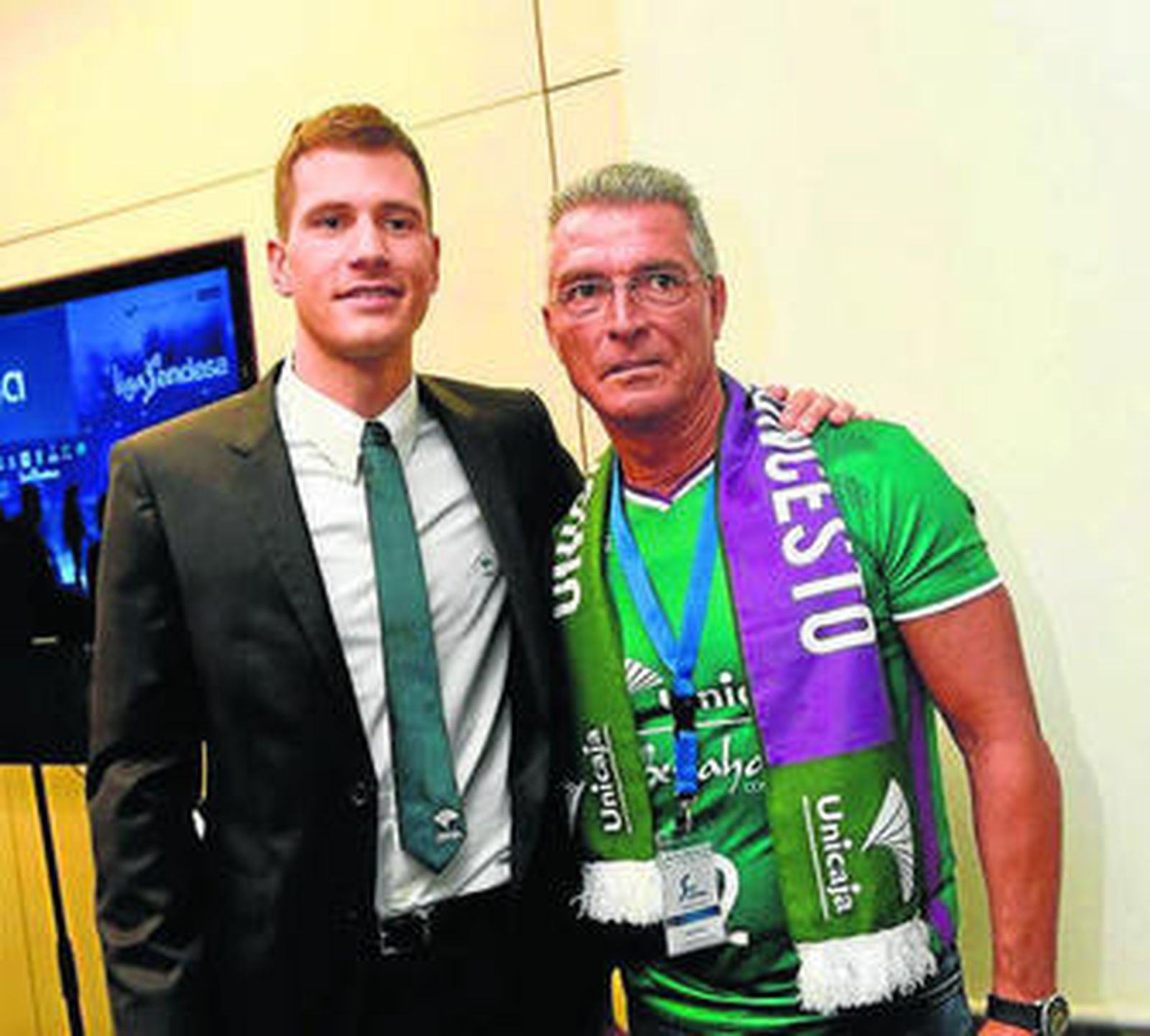 Sarria, junto a Nedovic, fueron los emjadores del Unicaja en Madrid.